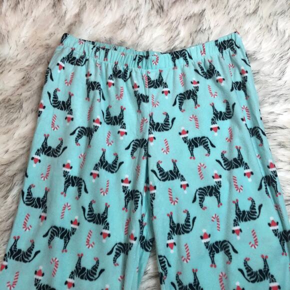 NWOT SO Blue Zebra Print Christmas Themed PJ Pants - Picture 2 of 13